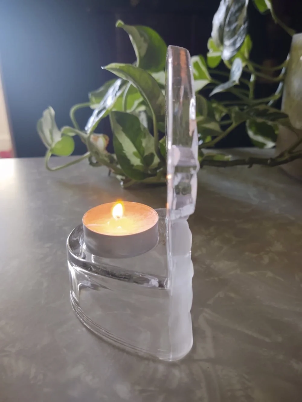 Vintage Moon Stars Celestial Glass Tealight Candle Holder Partylite EUC - Picture 5 of 5